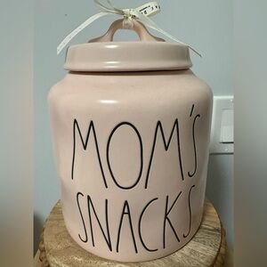 Rae Dunn Pink Mom’s Snacks Canister